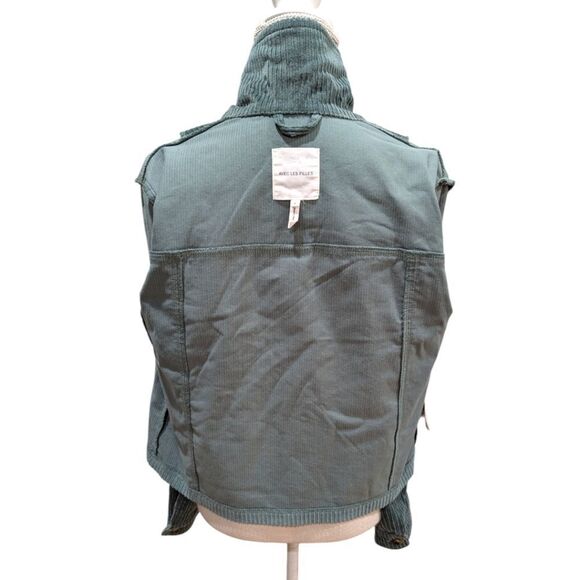 Anthropologie Avec Les Filles Corduroy Wide Wale Jacket Blazer in Moss Green - Picture 5 of 7